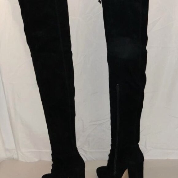 40 US 9❤️LE SILLA ITALY LEATHER SUEDE STRETCH OVER KNEE HIGH HEELS TALL BOOTS - Picture 7 of 13